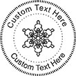 Snow-2 Embossing Seal. Choose your mount and view your custom text in a live preview. Find all your custom embossing needs at rubberstampsandseals.com
