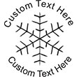 Snow-3 Embossing Seal. Choose your mount and view your custom text in a live preview. Find all your custom embossing needs at rubberstampsandseals.com