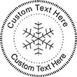Snow-3 Embossing Seal. Choose your mount and view your custom text in a live preview. Find all your custom embossing needs at rubberstampsandseals.com