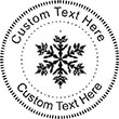 Snow-4 Embossing Seal. Choose your mount and view your custom text in a live preview. Find all your custom embossing needs at rubberstampsandseals.com