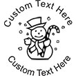 Snowman Embossing Seal. Choose your mount and view your custom text in a live preview. Find all your custom embossing needs at rubberstampsandseals.com