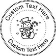 Snowman Embossing Seal. Choose your mount and view your custom text in a live preview. Find all your custom embossing needs at rubberstampsandseals.com