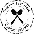 Spoons Embossing Seal. Choose your mount and view your custom text in a live preview. Find all your custom embossing needs at rubberstampsandseals.com