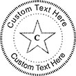 Star-97 Embossing Seal. Choose your mount and view your custom text in a live preview. Find all your custom embossing needs at rubberstampsandseals.com
