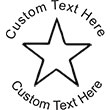Star Embossing Seal. Choose your mount and view your custom text in a live preview. Find all your custom embossing needs at rubberstampsandseals.com