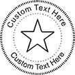Star Embossing Seal. Choose your mount and view your custom text in a live preview. Find all your custom embossing needs at rubberstampsandseals.com