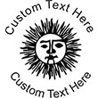Sun-1 Embossing Seal. Choose your mount and view your custom text in a live preview. Find all your custom embossing needs at rubberstampsandseals.com