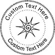 Sun-2 Embossing Seal. Choose your mount and view your custom text in a live preview. Find all your custom embossing needs at rubberstampsandseals.com