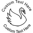 Swan-1 Embossing Seal. Choose your mount and view your custom text in a live preview. Find all your custom embossing needs at rubberstampsandseals.com