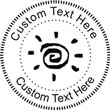 Swirl Embossing Seal. Choose your mount and view your custom text in a live preview. Find all your custom embossing needs at rubberstampsandseals.com