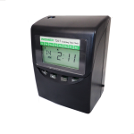 This Model offers the user a simple, time saving payroll management tool. Fully automatic, simply insert your card and receive daily time totals between IN and OUT and accumulated pay period totals.  Offers a simple, time saving payroll management tool.