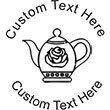 Teapot Embossing Seal. Choose your mount and view your custom text in a live preview. Find all your custom embossing needs at rubberstampsandseals.com