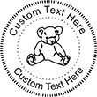 Teddy Embossing Seal. Choose your mount and view your custom text in a live preview. Find all your custom embossing needs at rubberstampsandseals.com