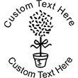 Topiary Embossing Seal. Choose your mount and view your custom text in a live preview. Find all your custom embossing needs at rubberstampsandseals.com