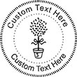 Topiary Embossing Seal. Choose your mount and view your custom text in a live preview. Find all your custom embossing needs at rubberstampsandseals.com