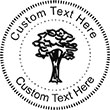 Tree Embossing Seal. Choose your mount and view your custom text in a live preview. Find all your custom embossing needs at rubberstampsandseals.com