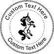 Unicorn Embossing Seal. Choose your mount and view your custom text in a live preview. Find all your custom embossing needs at rubberstampsandseals.com