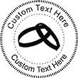 Wedring Embossing Seal. Choose your mount and view your custom text in a live preview. Find all your custom embossing needs at rubberstampsandseals.com
