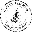 XMASTREE-2 Embossing Seal. Choose your mount and view your custom text in a live preview. Find all your custom embossing needs at rubberstampsandseals.com
