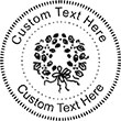 XMASWREATH-1 Embossing Seal. Choose your mount and view your custom text in a live preview. Find all your custom embossing needs at rubberstampsandseals.com