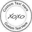 XoXo Embossing Seal. Choose your mount and view your custom text in a live preview. Find all your custom embossing needs at rubberstampsandseals.com