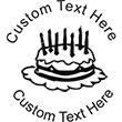 Birthday Cake Embossing Seal. Choose your mount and view your custom text in a live preview. Find all your custom embossing needs at rubberstampsandseals.com