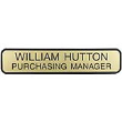 2 in. x 10 in. Customizable Black Designer Wall Sign. Maximum 2 Lines.