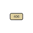 2in. x 4 in. Customizable Almond Designer Wall Sign.  Maximum 2 Lines.