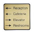 8in. x 8 in. Almond Designer Wall Sign. Maximum 8 Lines.