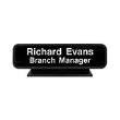 2 in. x 8 in. Customizable Black Frame Designer Desk Sign. Maximum 2 Lines.