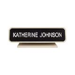 2 in. x 8 in. Customizable Almond Frame Designer Desk Sign. Maximum 2 Lines.