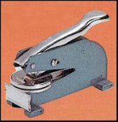Long Reach Embossing Seals will emboss up to 2 1/2 inches from edge of paper to top edge of seal impression, visit Rubberstampsandseals.com for more
