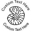 SeaShell-3 Embossing Seal. Choose your mount and view your custom text in a live preview. Find all your custom embossing needs at rubberstampsandseals.com