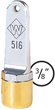 This stamp comes with a solid neoprene plug, polished aluminum case and brass cap with felt pad. It has a key hole for keychain, a heavy duty metal handle and rubber die.
Use with a separate ink pad.
