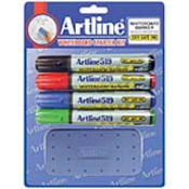 EK-519 chisel marker is long lasting and is dry safe. Works well with humidity on surfaces such as glass, whiteboards, and porcelain.