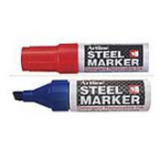 Artline EK-05 Steel Markers are specifically designed to work on metal surfaces. It is removable with alkali detergent (ph8-10) and will not smear on greasy steel surfaces.