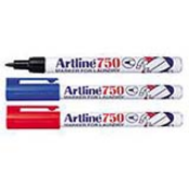 Artline EK-750 laundry permanent markers are the best selling standard sized permanent marker with a bullet tip nib. It is fast drying and water resistant ink, perfect for marking on most surfaces including paper, plastic and metal.
