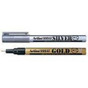 Artline EK-999 Special markers are for Art-Craft works, decorating, and writing on glass, porcelain, plastic, metal, rubber, wood, and card. Rich in gold and silver pigments, Creates an excellent metallic effect. Quick dry, highly water and fade resistant