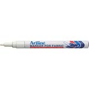 Artline Marker for Fabric is ideal for permanent marking on dark colored fabrics. Its arcylic fibre tip delivers the fast drying liquid ink exactly where you want it to go thanks to the accurate valve action nib. The ink is engineered.