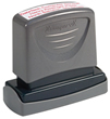 This Xstamper VX line of pre-inked laser engraved rubber stamps are great cost-effective solutions to your modern office needs.
This product has 4 lines and 14 characters
Xstamper Pre-Inked Stamp 9/16" x 2" Can be used as a return address stamp or messa