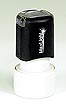 Round Custom Pre-Inked Stamp. Great for business or personal seals, stamps, and more!  
Impression Size: 5/8" Diameter, visit Rubberstampsandseals.com