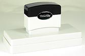 Large Pre-Inked Stamp. Great for all business and personal uses! Large Lettering and Graphics available! 
Impression Size: 1 1/2" x 4 3/4"